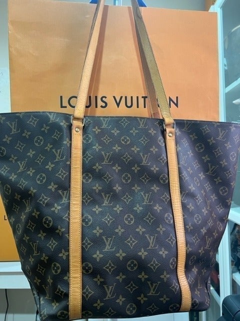 Louis Vuitton Brown Shopping Sac Monogram Canvas Tote Bag