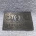 1863 Confederate States of America 50 Cents Note Buckle CDC Metal Works Vintage