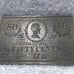 1863 Confederate States of America 50 Cents Note Buckle CDC Metal Works Vintage