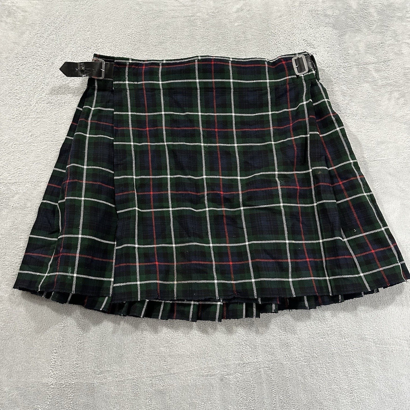 Scottish Highland Woven Mackenzie Tartan Kilt Men 46 Traditional Green Blue