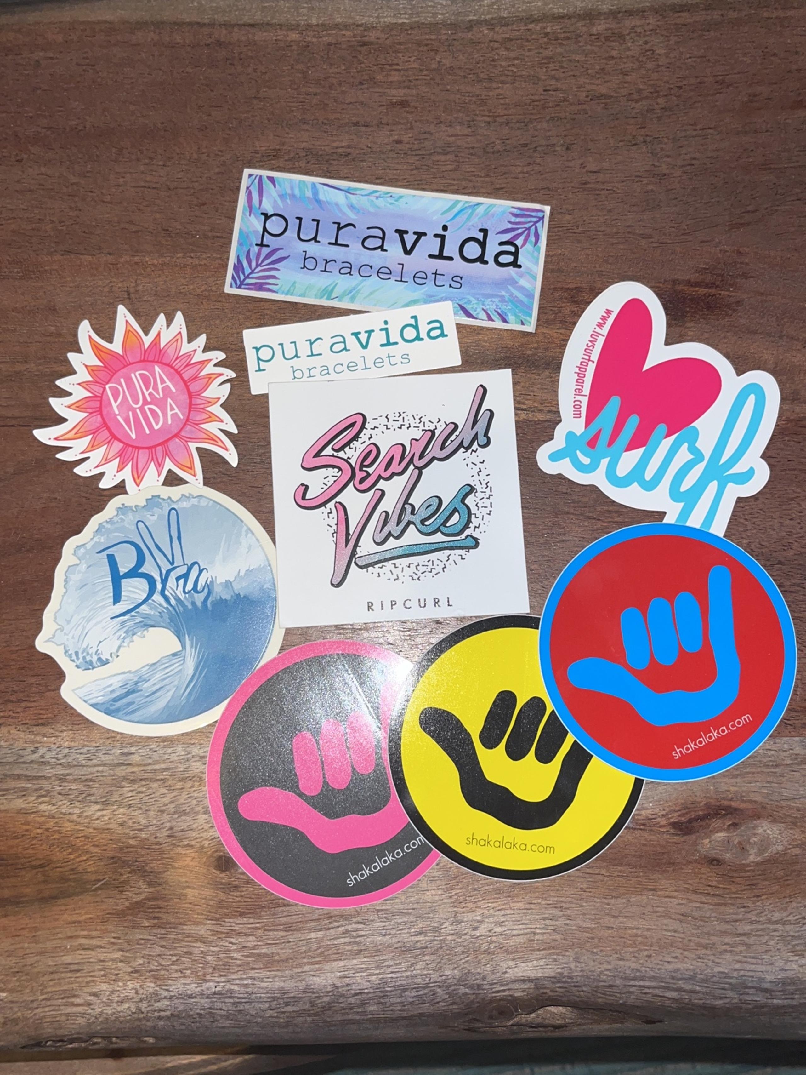 Pura Vida beachy stickers