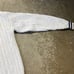 Vintage 90's Cable Knit Varsity Sweater White Blue Stripes S-M Preppy