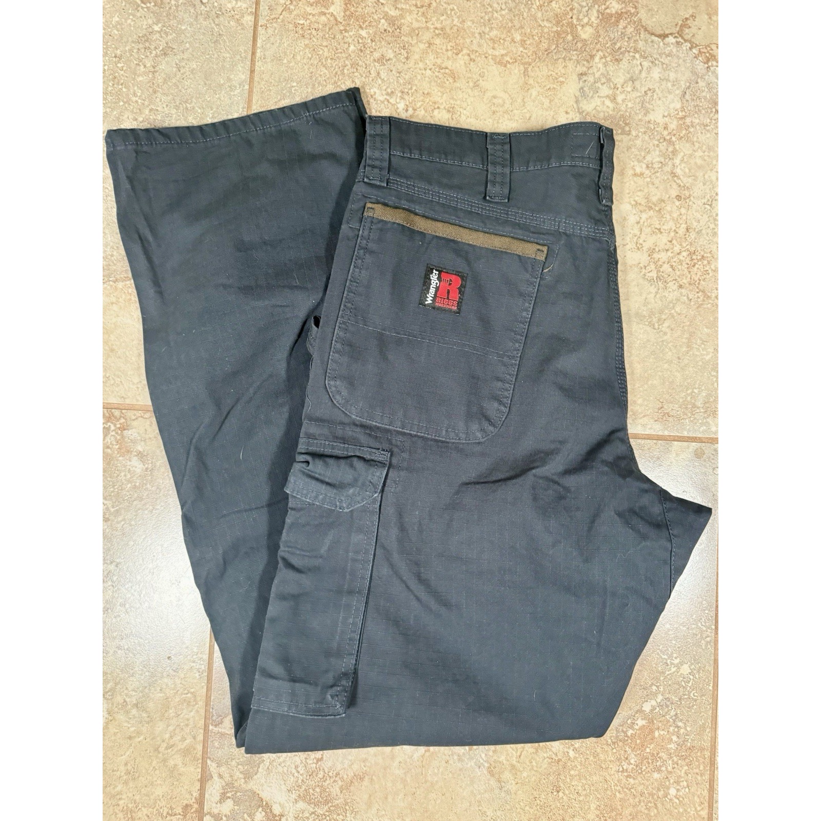 Wrangler Riggs Workwear Men's Ripstop Ranger Cargo Pants Navy Size 34x34 New