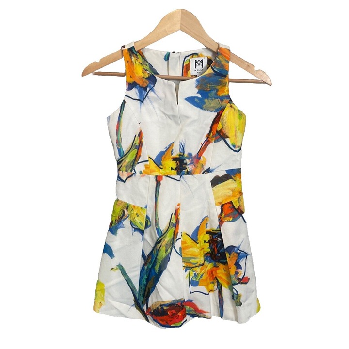 Milly Minis Of New York Milly Pop Art Floral Racerback Dress 10 Girls Sleeveless