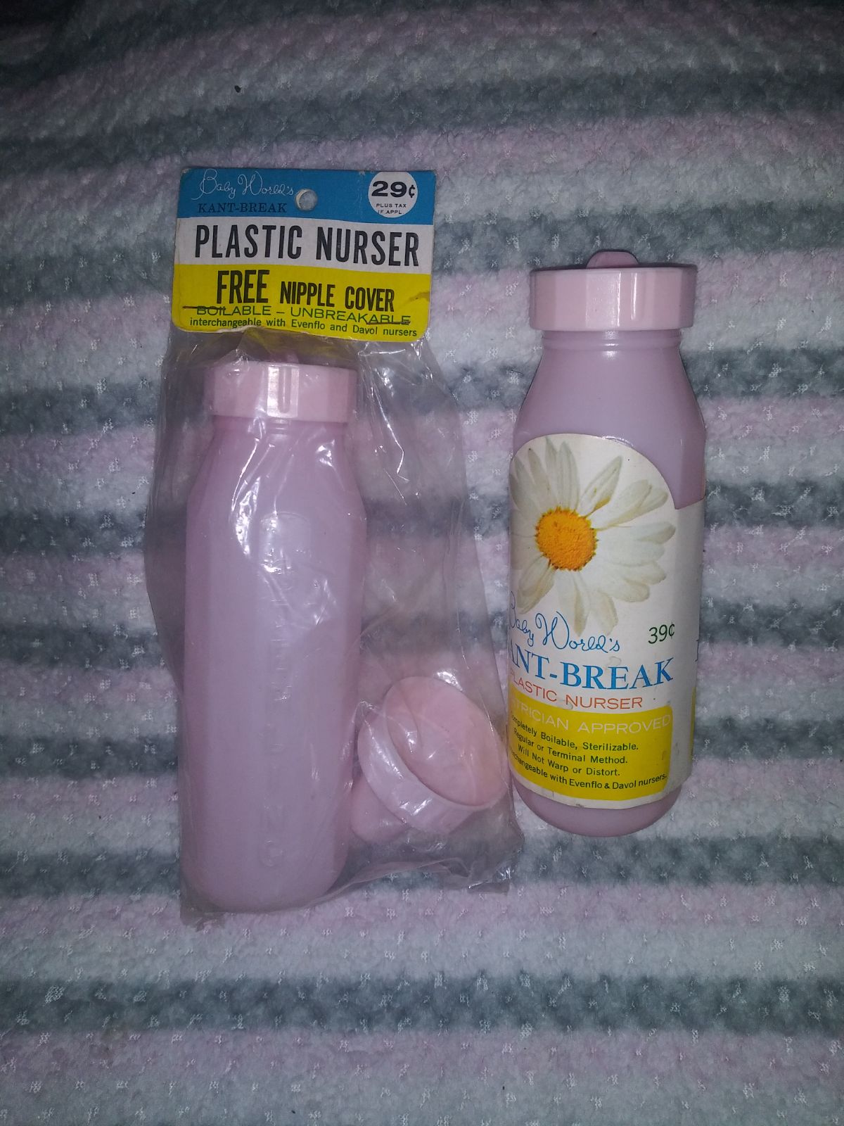 Ultra Rare Vintage Baby Bottle Nursers by Baby World's
