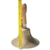 Vintage 7.5” Wide Brass Percussion School Hand Bell w/ Wood Handle Brass Clapper