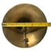 Vintage 7.5” Wide Brass Percussion School Hand Bell w/ Wood Handle Brass Clapper