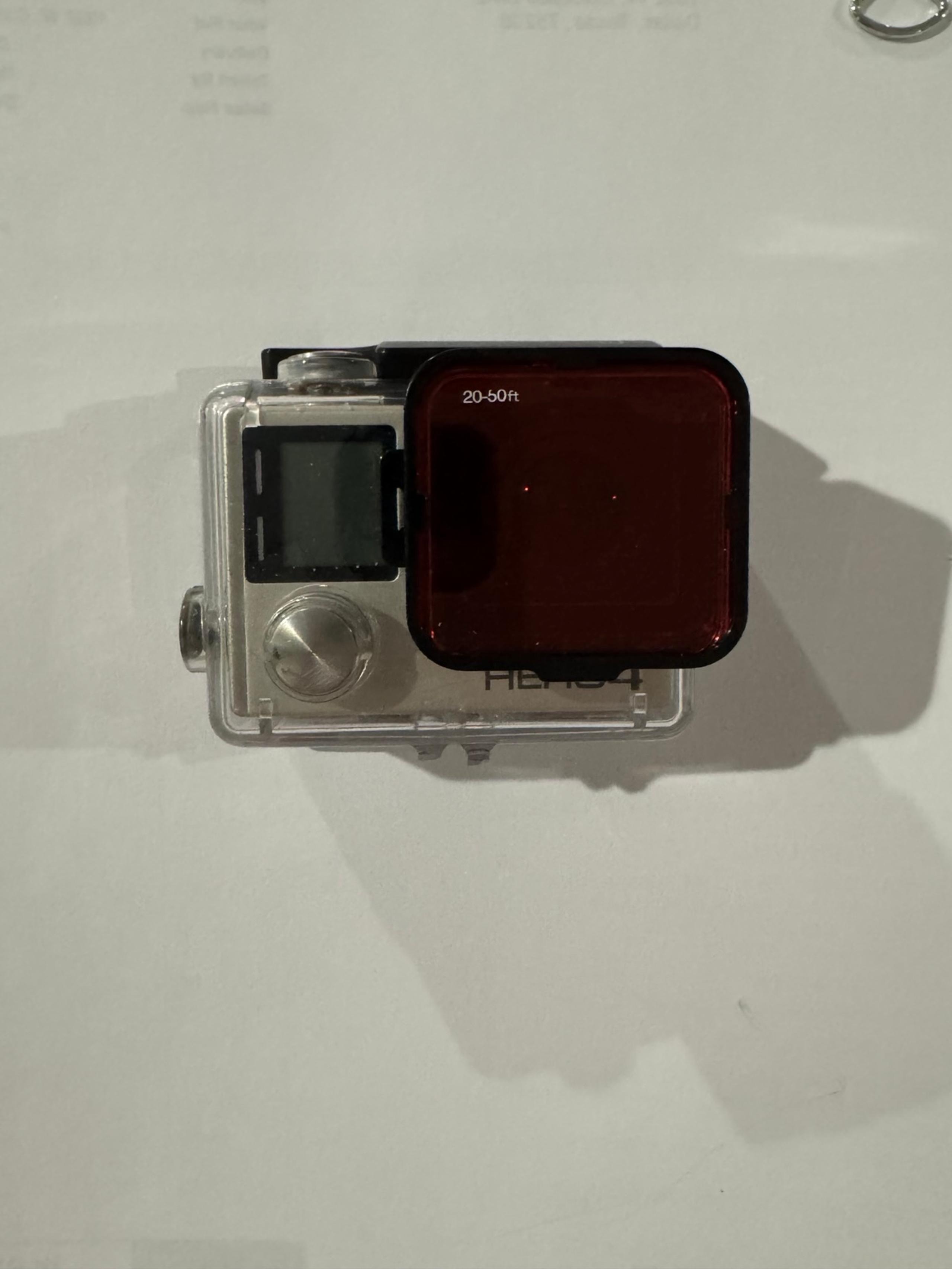 GoPro Hero4 w/ Waterproof Case + Red Dive Filter – Barely Used