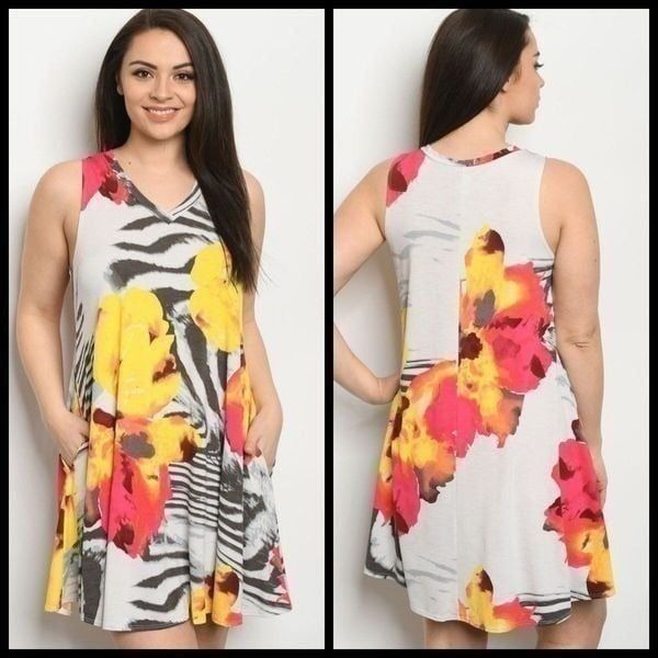 New, Just In, Plus size grey yellow