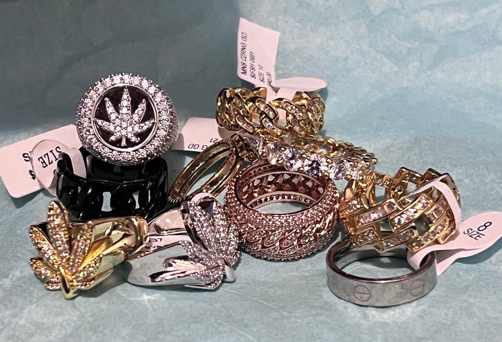 Mens Ring Lot Womens Ring Sets Jewelry Bundle Gold Silver Rings Fashion Jewelry