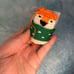 Handmade Crochet Winter Animal Ornament Set