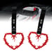 NEW 2PCS BARBED WIRE RED JDM TSURIKAWA RING Black Handle Strap Drift Charm