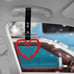 NEW 2PCS BARBED WIRE RED JDM TSURIKAWA RING Black Handle Strap Drift Charm