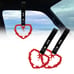 NEW 2PCS BARBED WIRE RED JDM TSURIKAWA RING Black Handle Strap Drift Charm