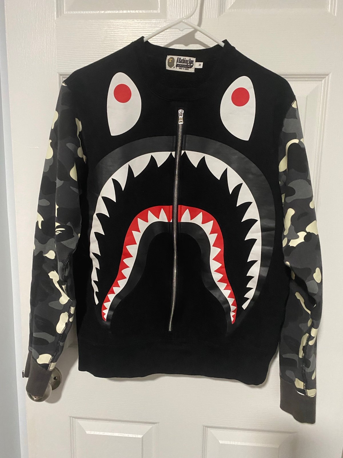 BAPE Metal Zip Big Shark Crewneck