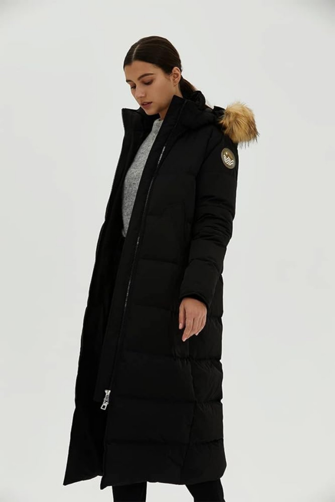 90% duck down,Long Down Coat Parka Jacket | 750+ Fill Power | Full-Length