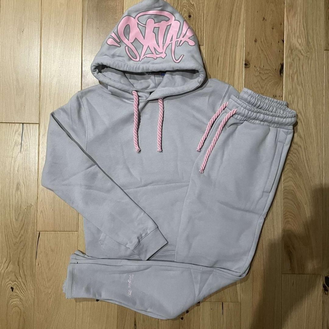 SYNA WORLD LOGO TRACKSUIT GREY / PINK BY CENTRAL CEE – Royal