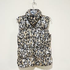 St. John Silk Leopard Print Vest