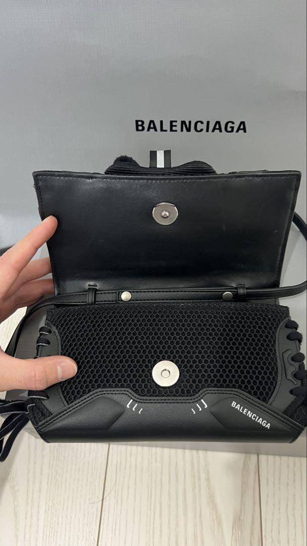 Balenciaga SneakerHead Phone Holder Black in Mesh and Faux