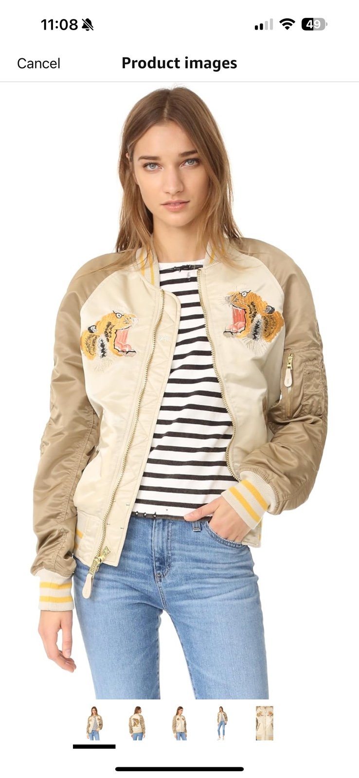 Alpha Industries Men's Tiger Souvenir Flight Jacket