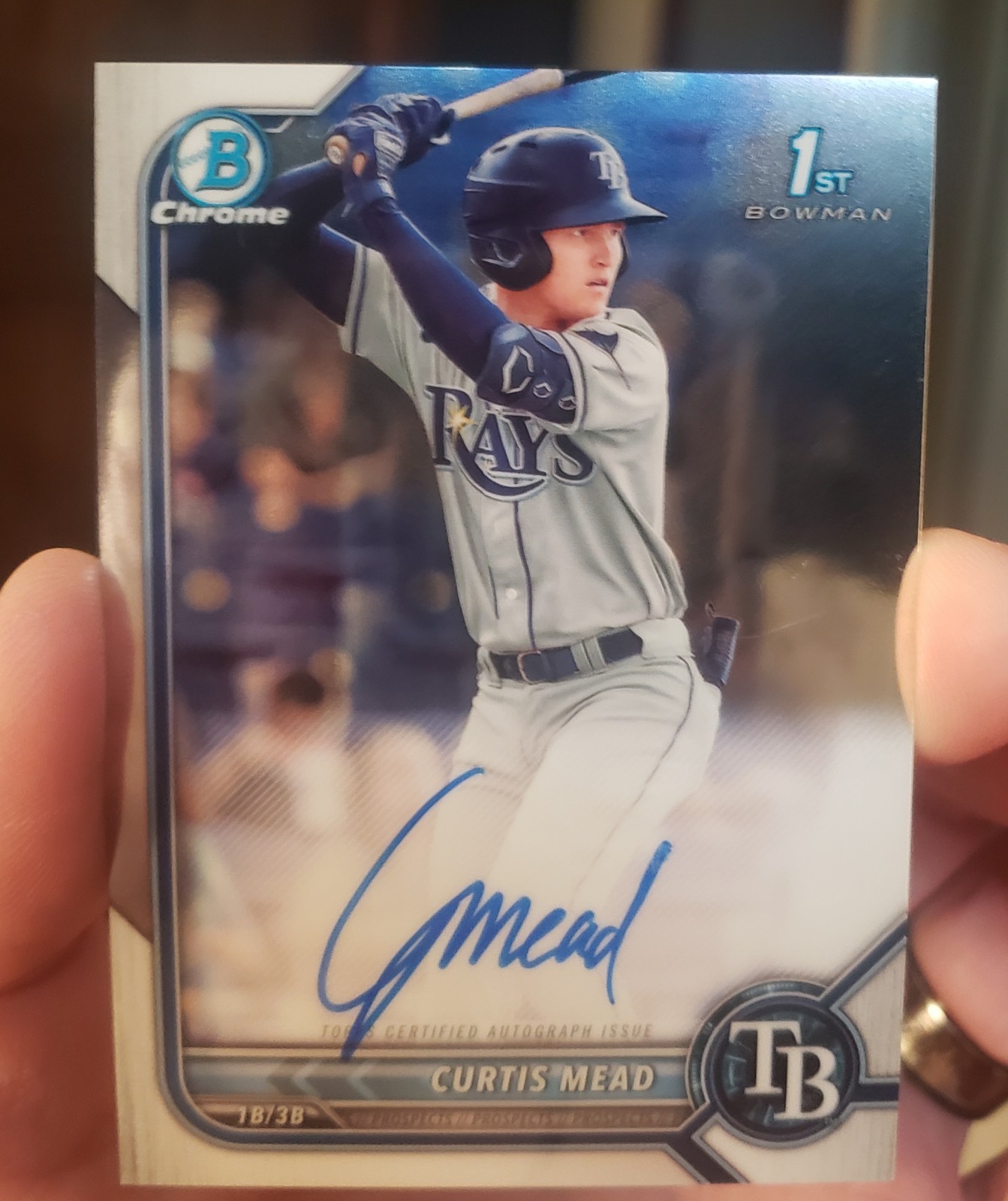 Bowman chrome 1st curtis mead autogrqph.