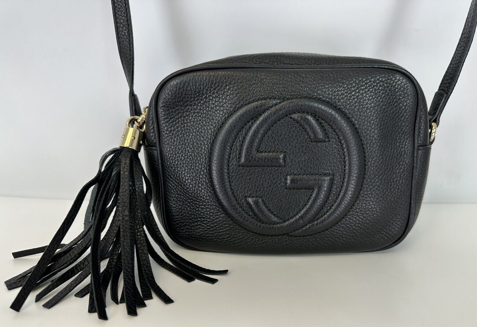 Gucci Disco Camera Bag Black Leather