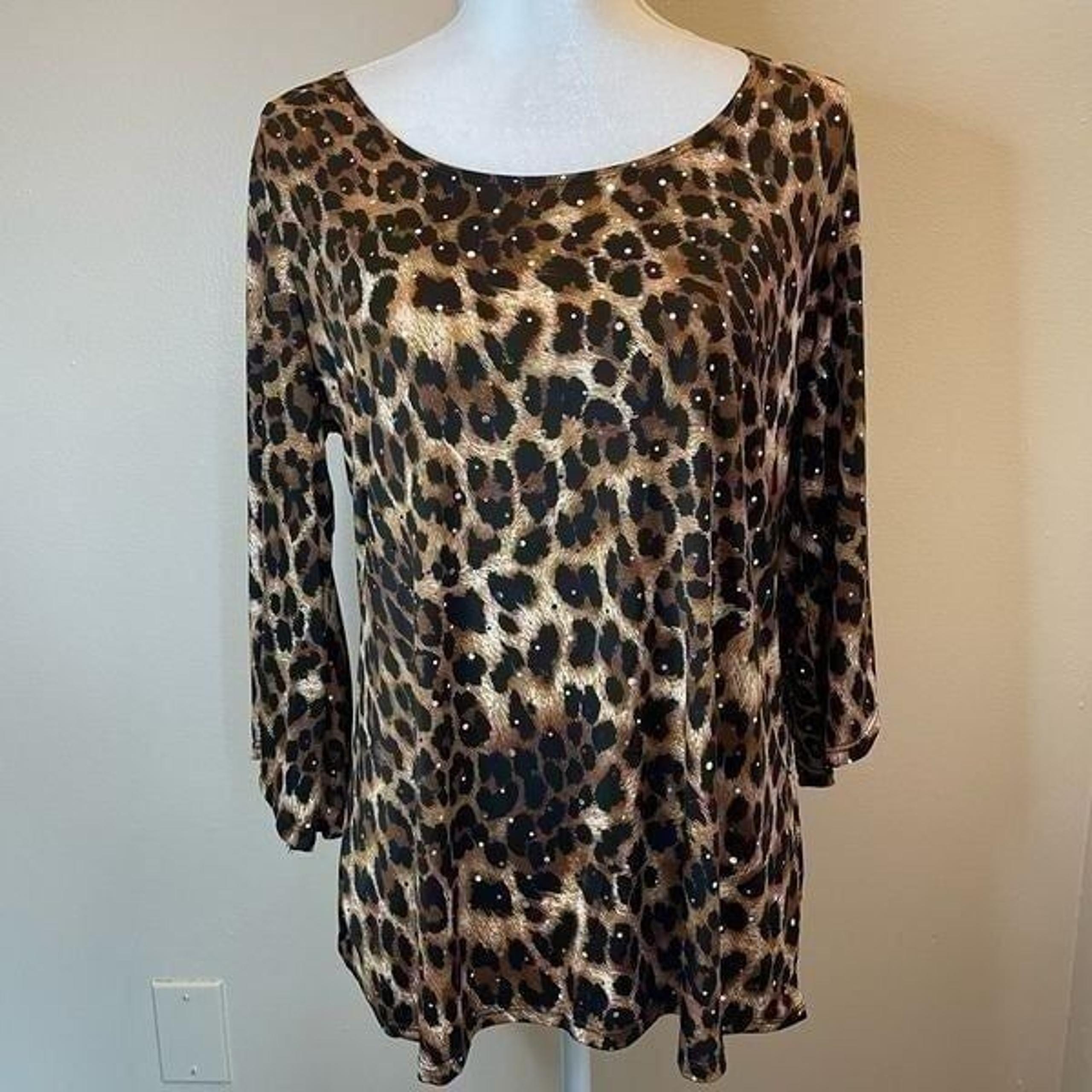 Brittany Black|Cheetah| sparkle| Large| Soft| Flowy| Comfortable