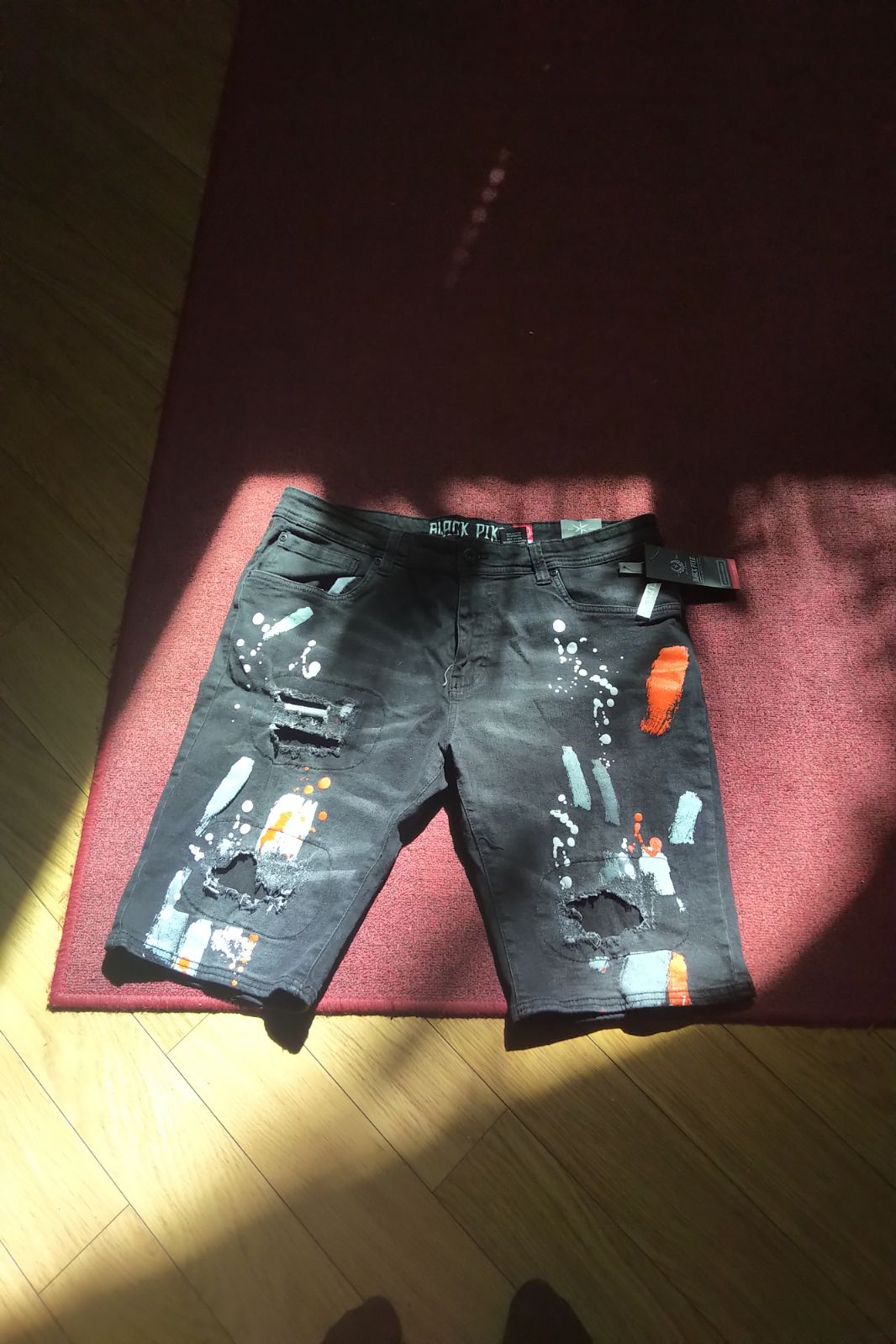 Black Pike Mens Black Jeans Short's size 38 (Brand New)