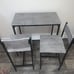 3 Pieces Home Kitchen Breakfast Bar Set Furniture Dining Set, 33.7 ”Height Table