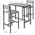 3 Pieces Home Kitchen Breakfast Bar Set Furniture Dining Set, 33.7 ”Height Table