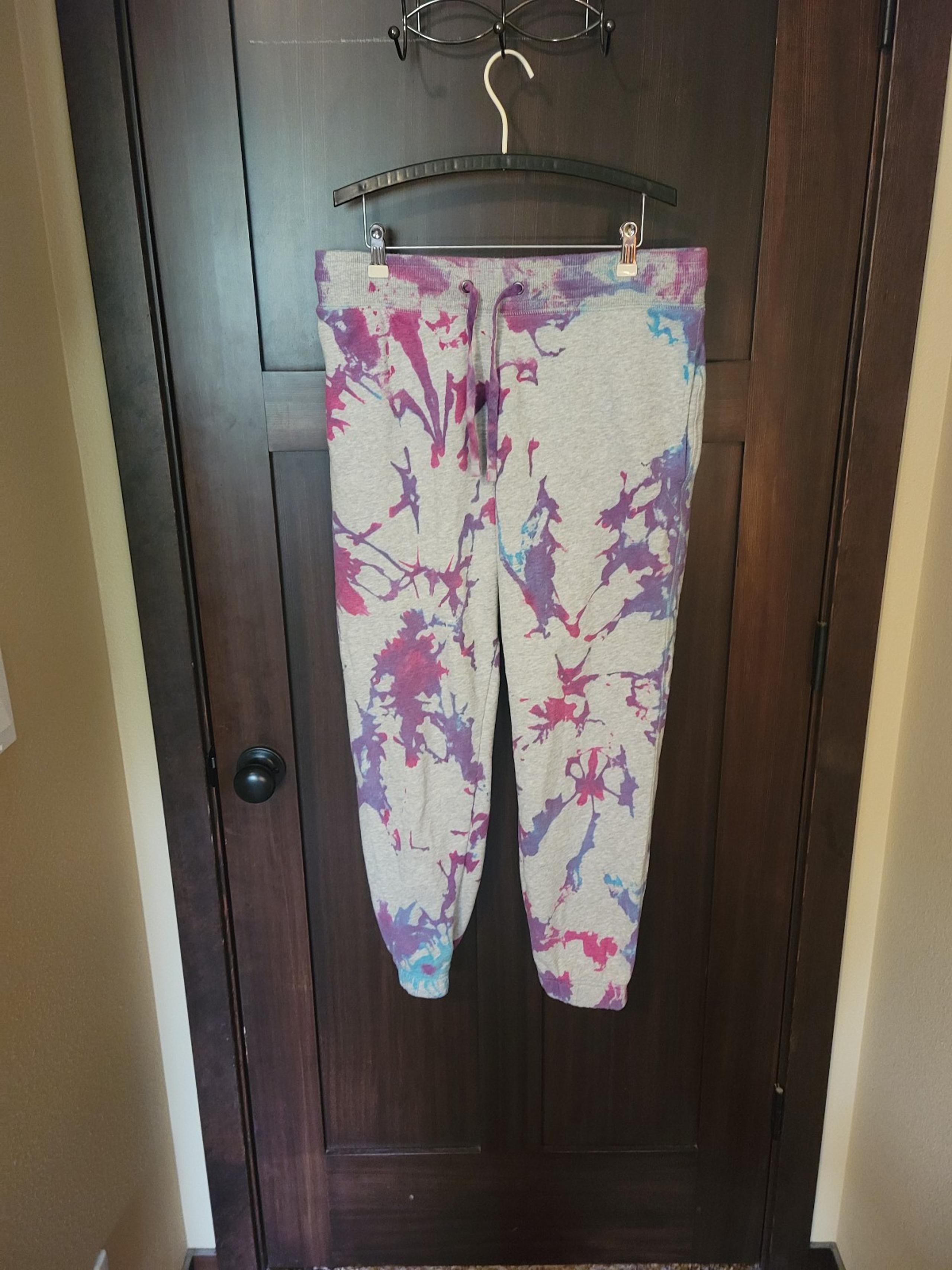 EUC Men's Women's Goodfellow Tie Dye Grey Sweat Pants Joggers Size Medium