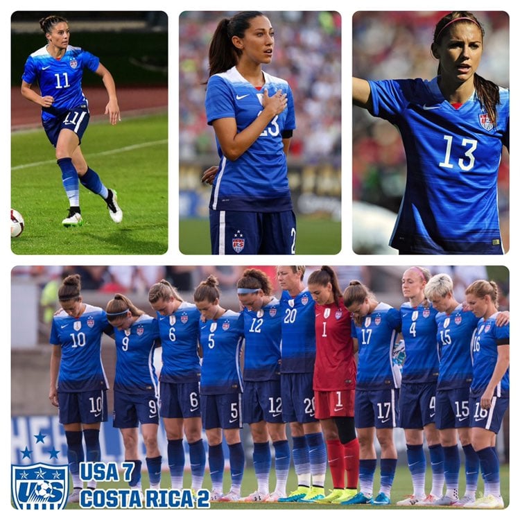 NIKE USWNT USA WOMENS SOCCER NATIONAL 2015 AWAY PLAYER ISSUED JERSEY M