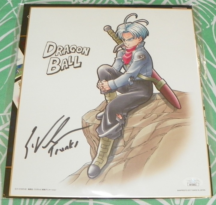 Eric Vale Future Trunks Dragon Ball Z Signed Large Shikishi Art Board Auto JSA