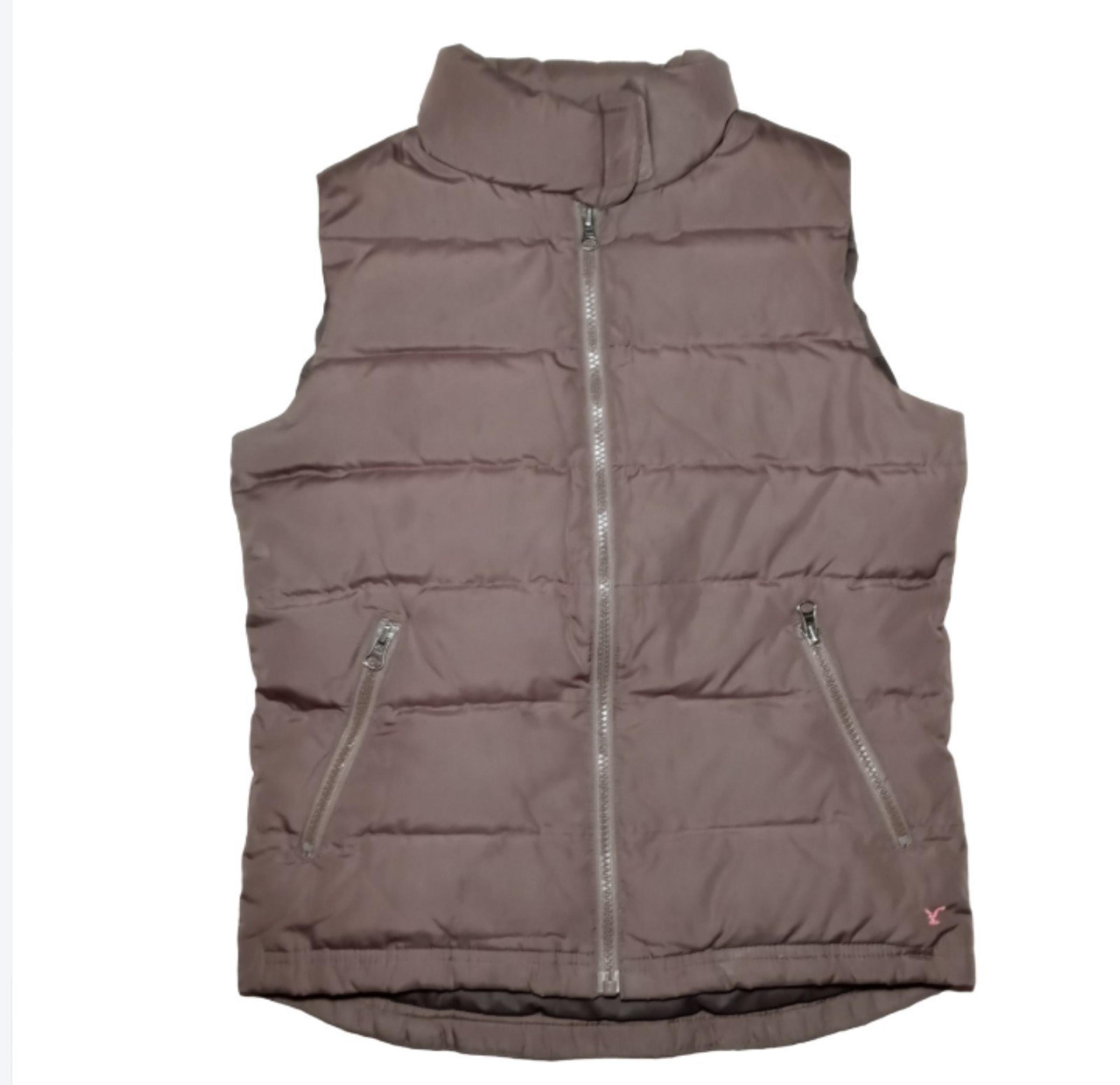 American Eagle Outfitters Womens Brown Down Puffer Vest XS