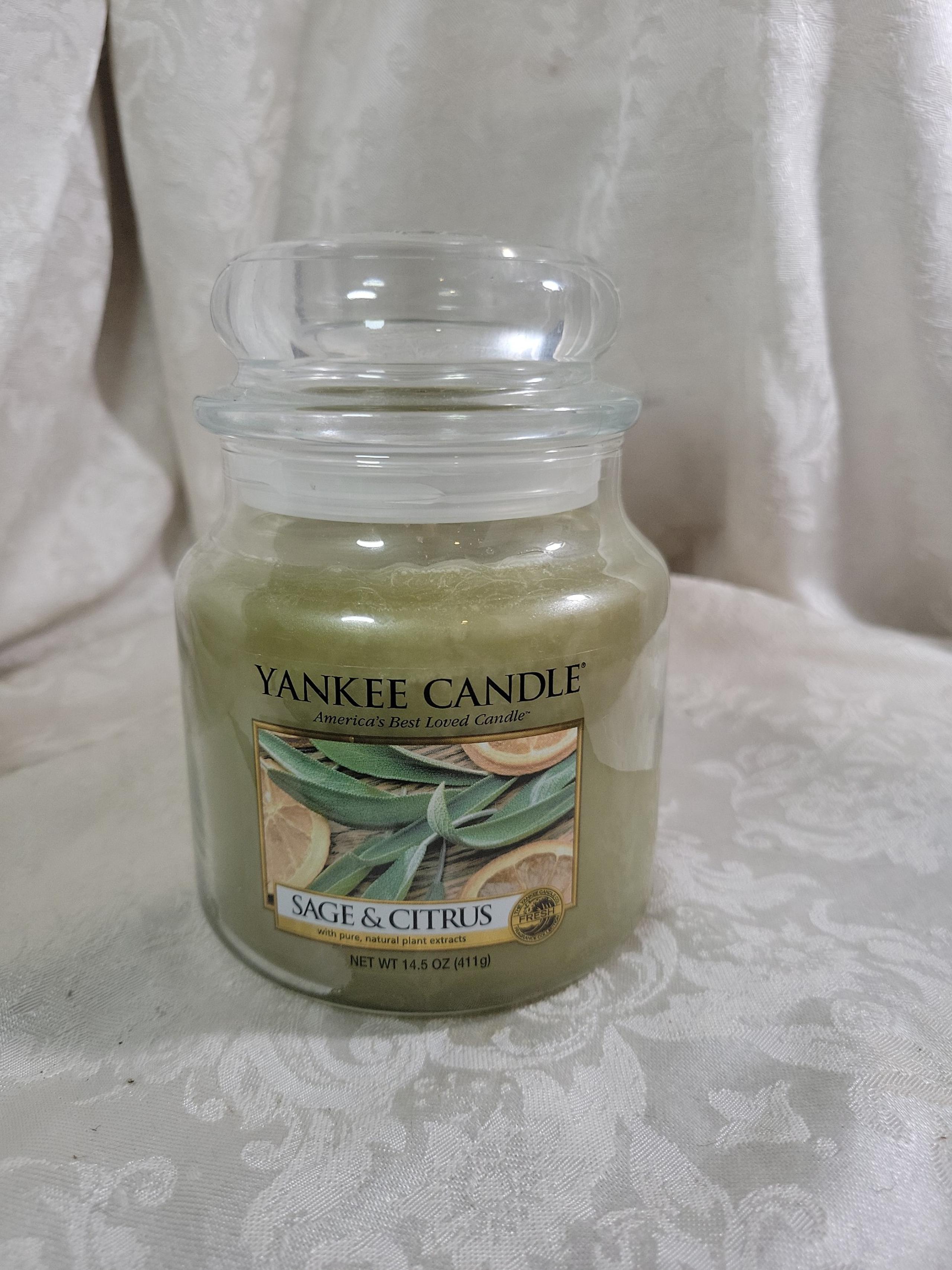 Yankee Candle Sage & Citrus Medium Jar - unburned