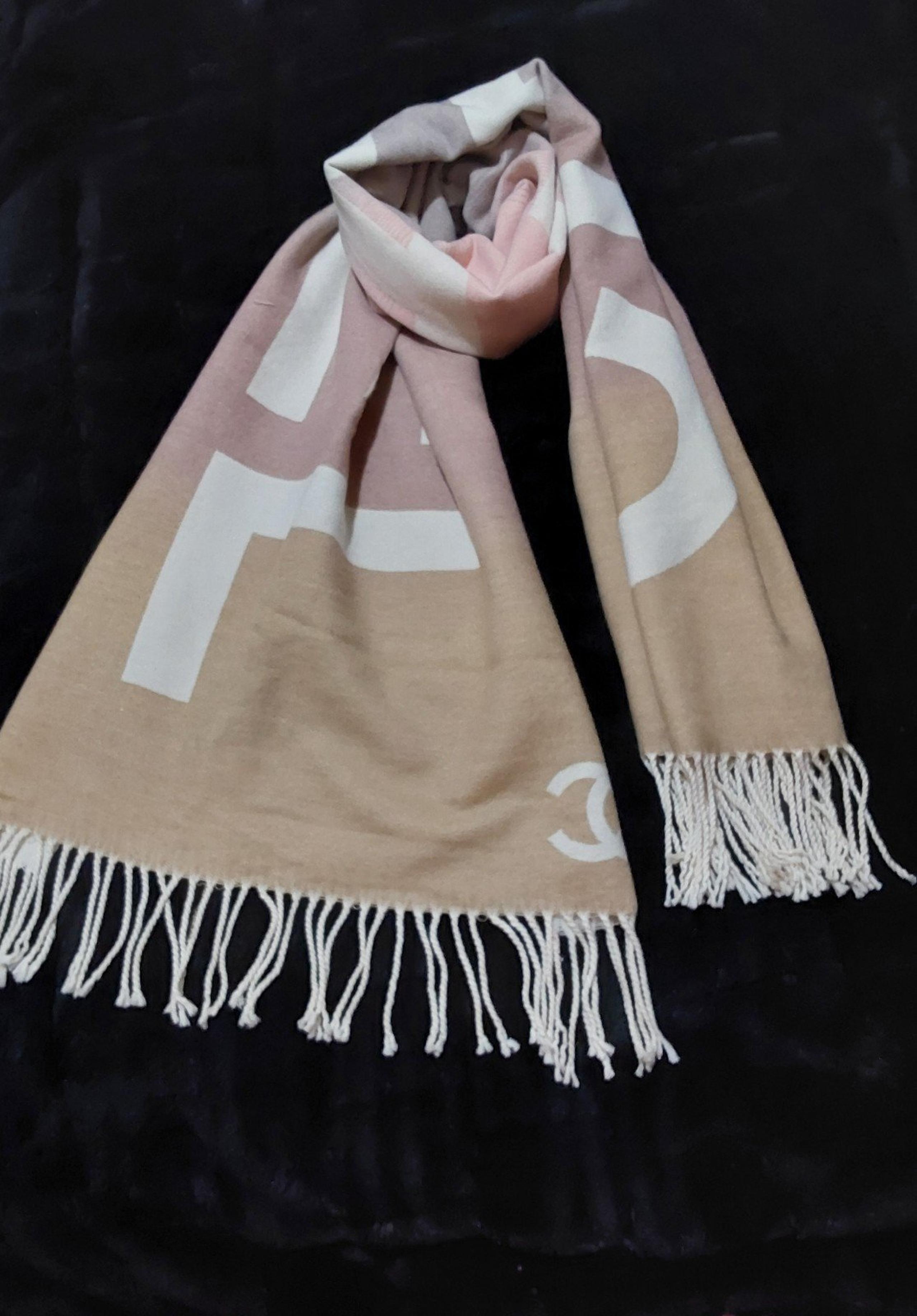 Pink/Tan Winter Scarf