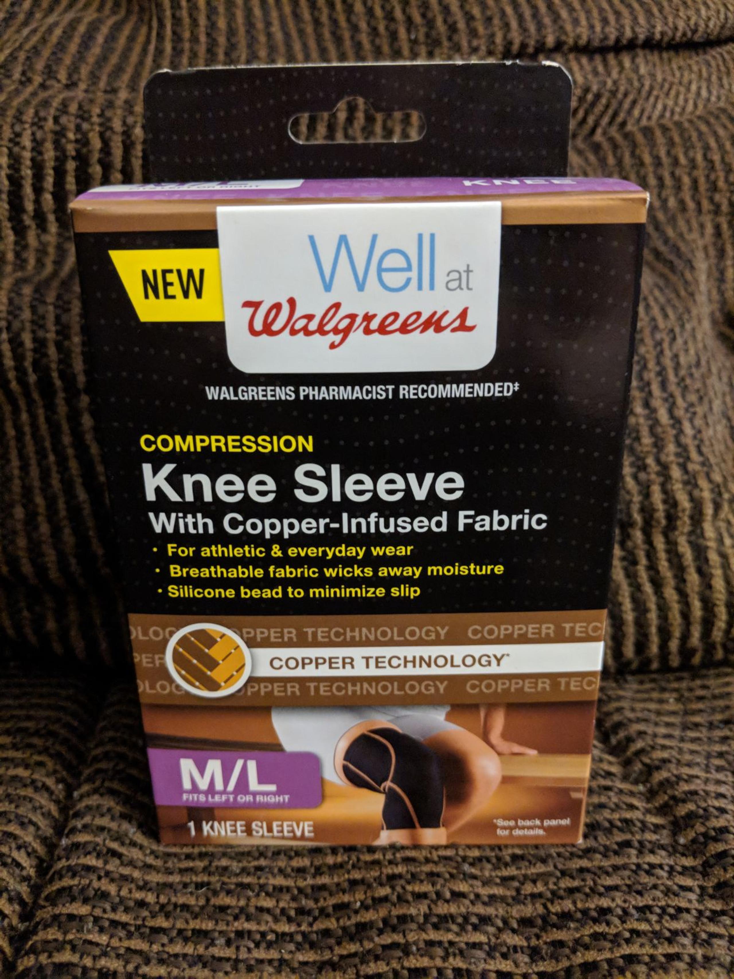 Copper infused compression knee sleeve