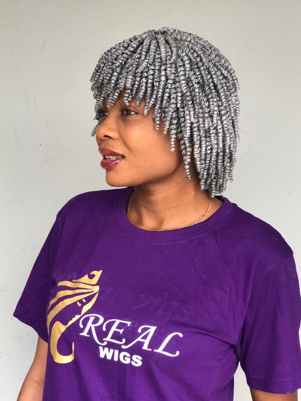 braided wig..spiral wig. Curly wig, short braided wig made on a wig cap.