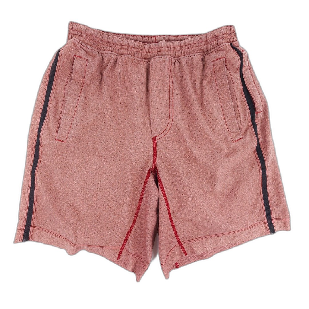 LULULEMON Lined Pace Breaker Training Shorts Red Athleisure Lounge Gym Sporty