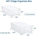 6 Pack Stackable Refrigerator Organizer Bins Clear Storage Bins for Organizing