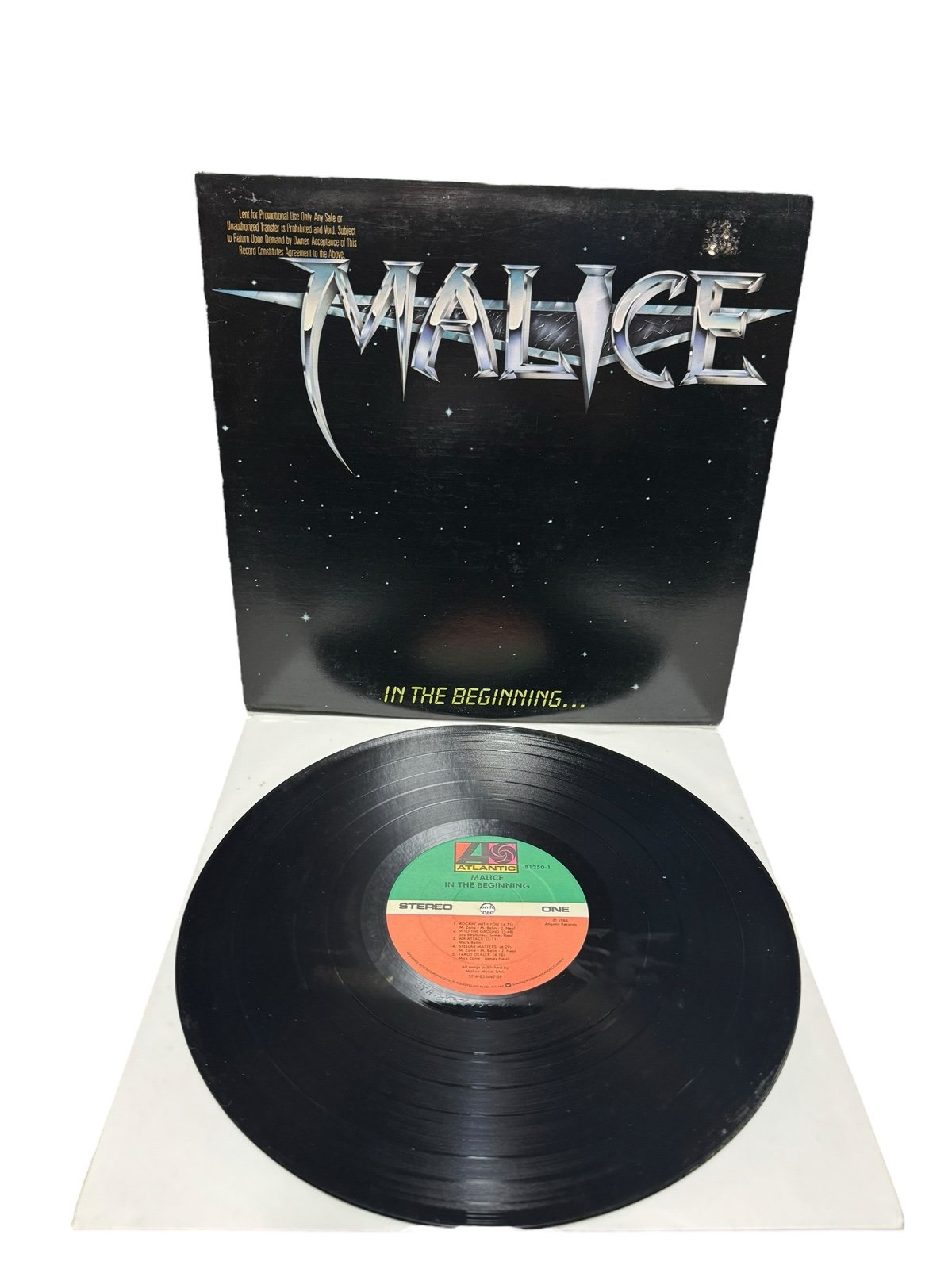 Malice - In The Beginning Vinyl Atlantic 1985 812501 Promo Pressing