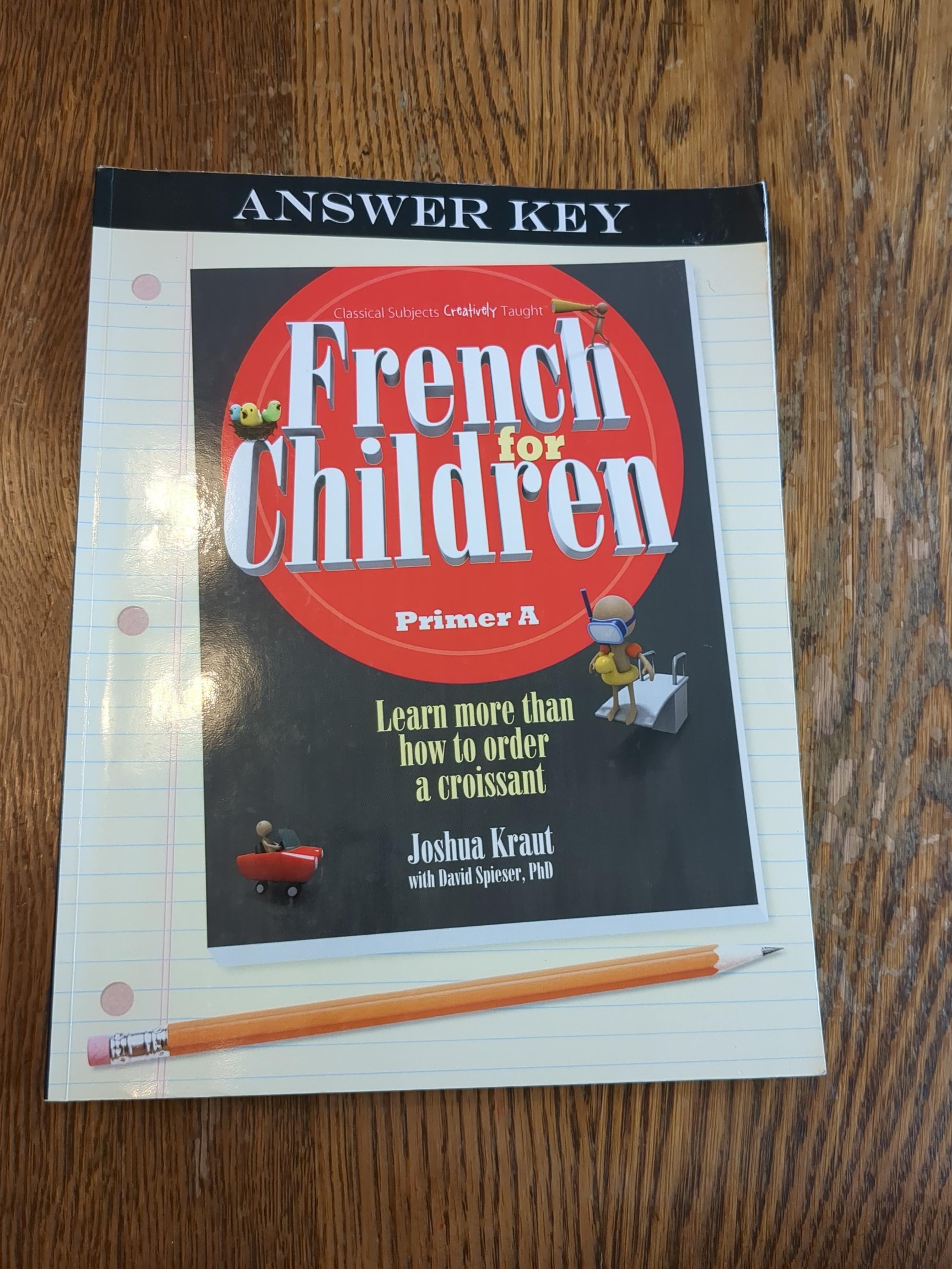 French for Children Primer A Answer Key