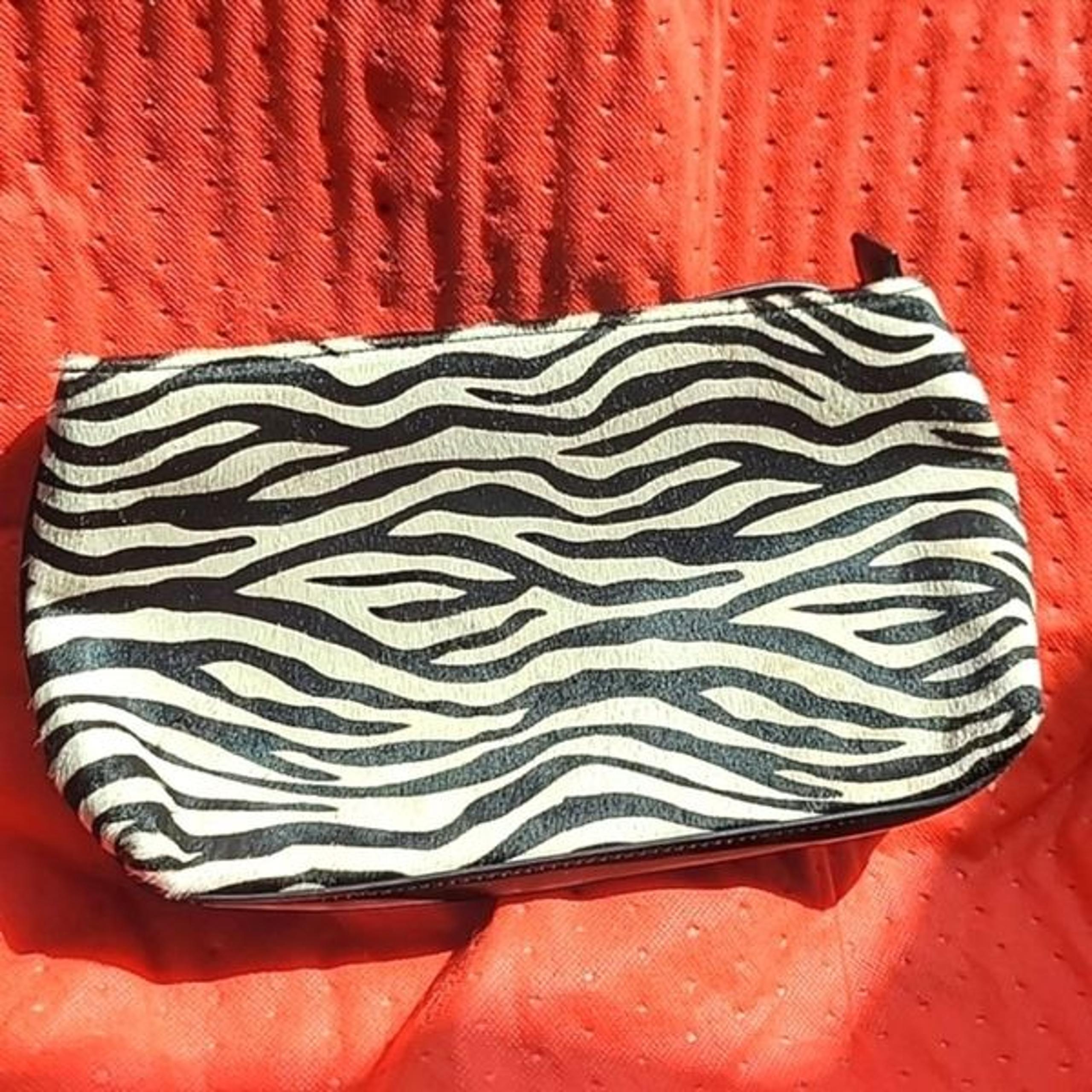 White House Black Market Zebra Pront Clutch