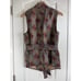 Anthropologie Elevenses Geo Safari Vest Geometric Linen Blend Women's S