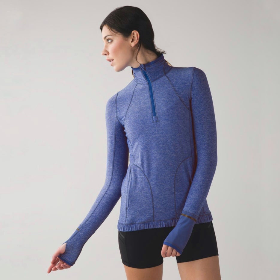 Lululemon Women’s Pace Pusher 1/2 Zip Heathered Harbor Blue