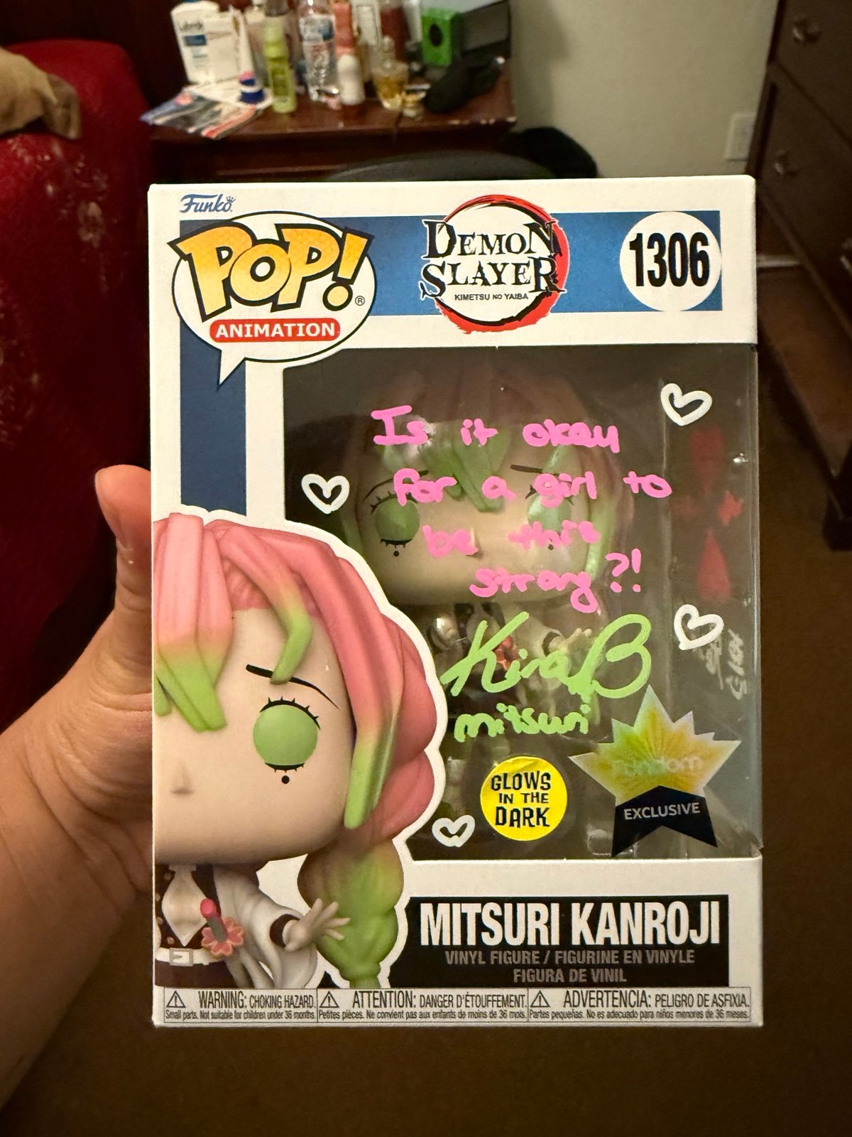 Mitsuri Kanroji GITD Funko Pop signed
