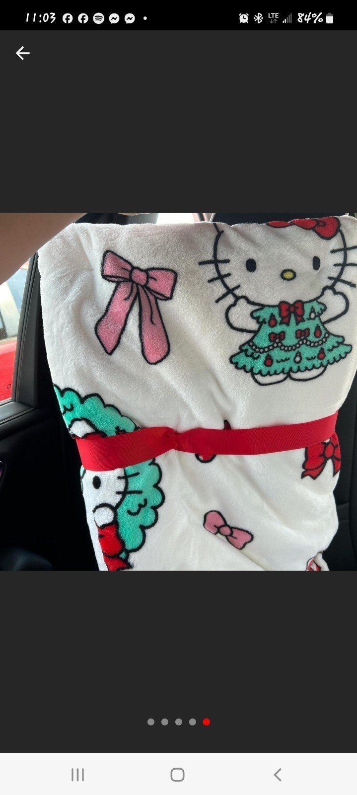 Hello Kitty christmasblanket x2! Double set! Christmas tree and pink gingerbread