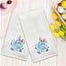 Easter Hand Towels Set of 2-Embroidered Easter Decorations for Home-100% Cotton