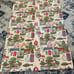 Americana Primitive George Washington Curtains 44x63 Red Blue Horse Fish Set 2