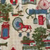 Americana Primitive George Washington Curtains 44x63 Red Blue Horse Fish Set 2